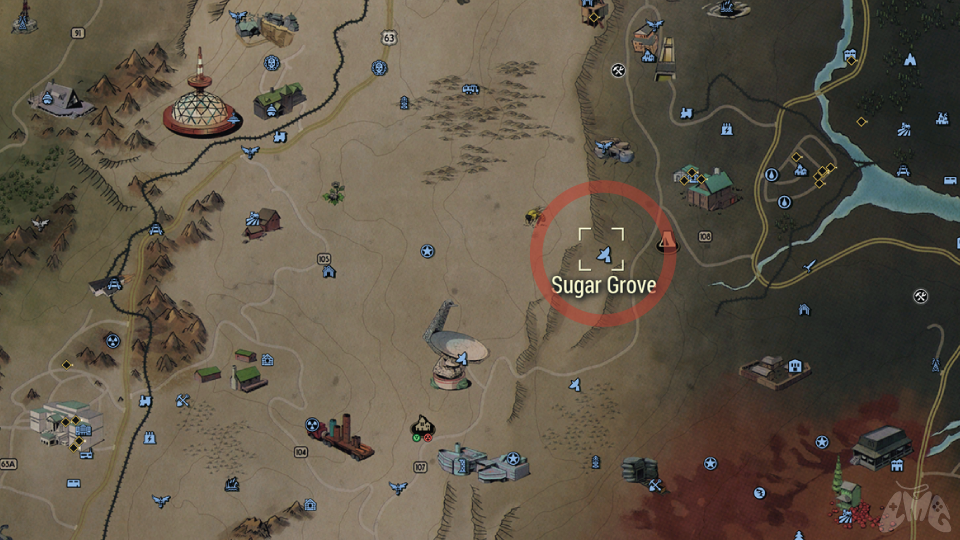 Fallout 76 - Sugar Grove Location