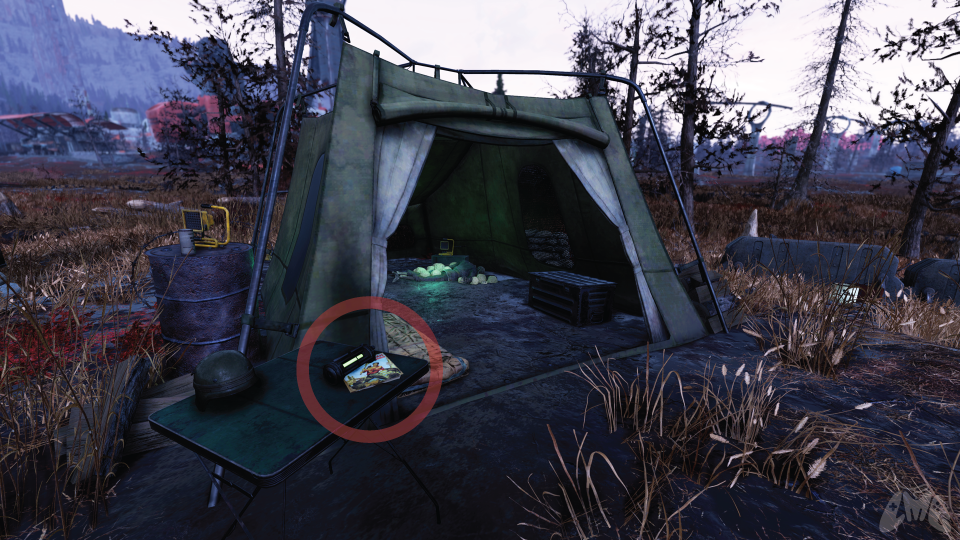 Fallout 76 - Survey Camp Alpha - Magazine Location